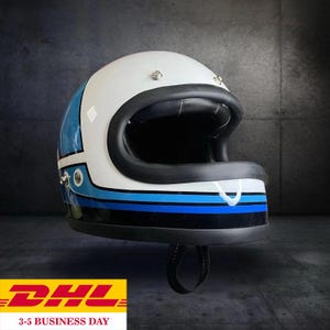 Aangepaste Gringo-helm voor Cafe Racer Chopper Bobber-motoren DHL Express