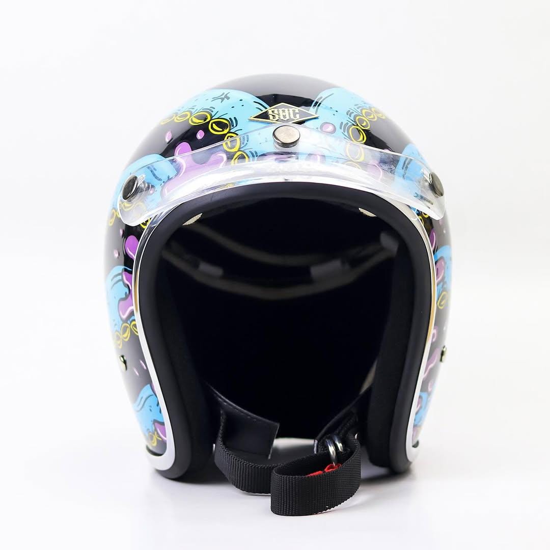 新型ヘルメット スリムヘッド 500TX カスタム スクイッド リクエスト