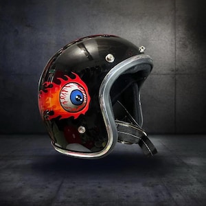 Open vintage aangepaste helm Slimhead 500TX - Vondutch Flame Chopper CAFE RACER Motorcycle Dhl Express