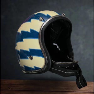 Nieuw! Vintage aangepaste helm Slimhead 500TX Thunder Flame BOBBER CHOPPER Cafe Racer motorfiets DHL Express