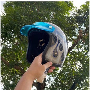 Angebot ! Vintage Slimhead 500TX RAW Blue Flame BOBBER CHOPPER Motorrad Dhl Express
