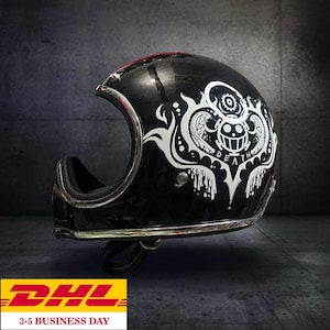 Verkoop! Vintage aangepaste helm Gosbon voor Cafe Racer Chopper motorfiets DHL Express