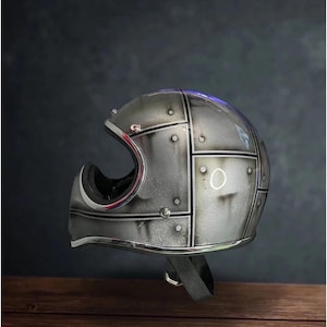 Verkoop! Vintage aangepaste helm patina legering chopper cafe racer motorfietsen DHL Express