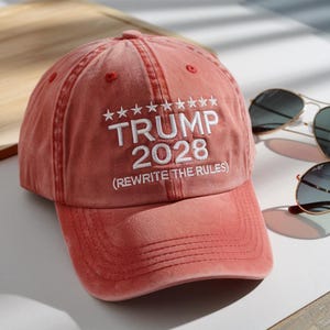 Trump 2028 Embroidered Cap, Trump 2028 Hat, Trump Gifts, Republican Gift, Political Support Hat, Support Trump Cap, Trump Again 2028, MAGA