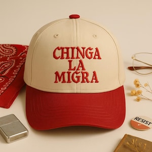 Embroidered Chinga La Migra Hat, Chinga La Migra Cap, Abolish Ice Political Hat DACA Hat Liberal Hat Immigrant Rights Hat Social Justice Hat
