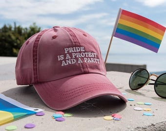 Gorra lavada con bordado del Orgullo, regalo para el Mes del Orgullo LGBTQ