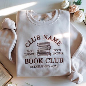 Embroidered Book Club Personalized Shirts, Custom Bookish Shirt, Personalized Gift For Book Lovers, Reading Club Group Shirt, Bookworm Shirt