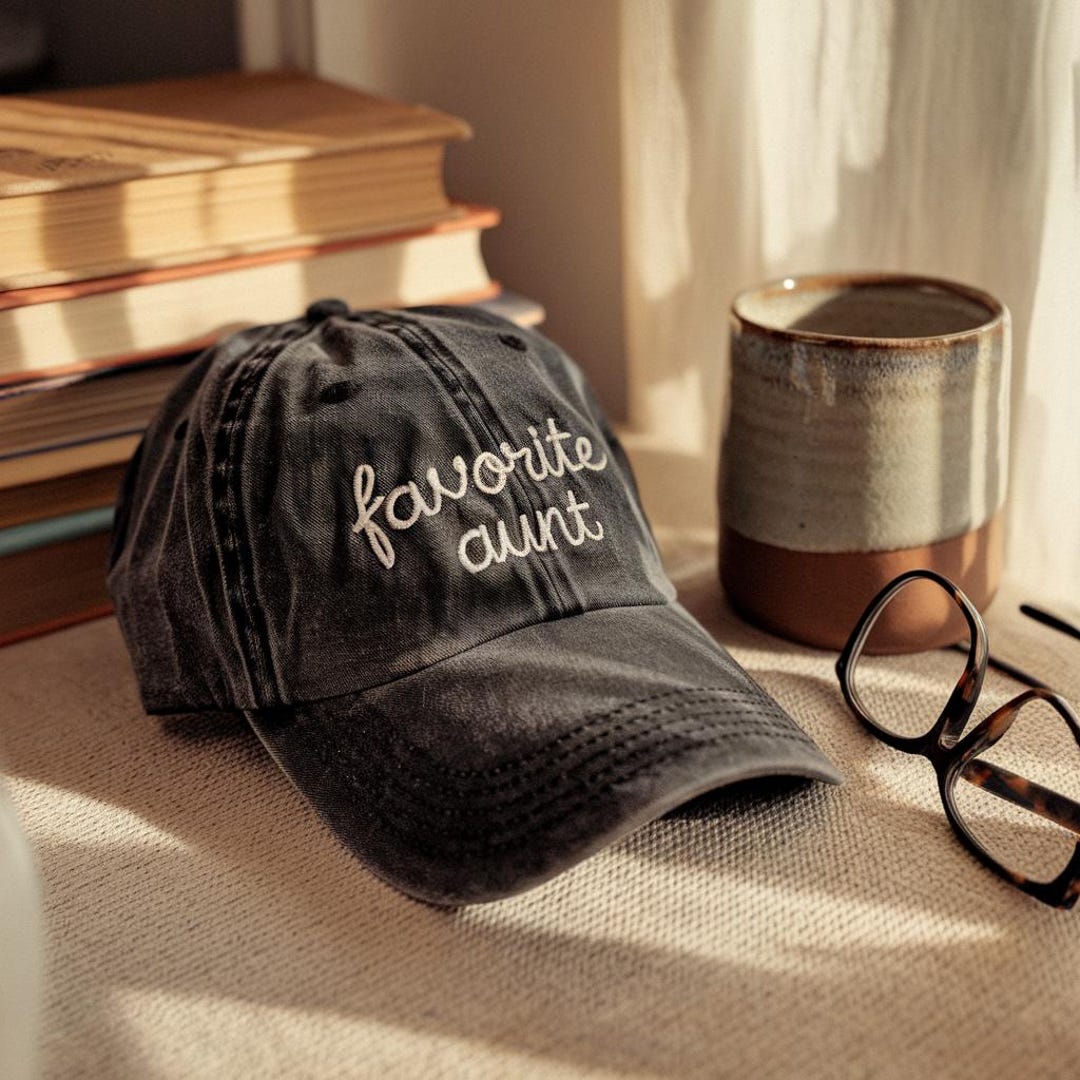 Embroidered Favorite Aunt Washed Hat, Funny Aunt Cap - Etsy