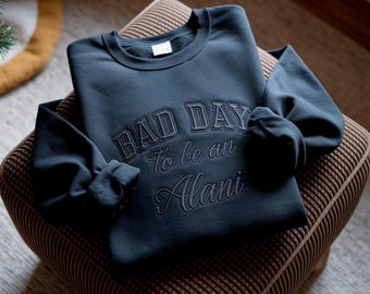 Embroidered Alani Embroidery Sweatshirt: Caffeine Crisis Crewneck - Fun Drink Gift