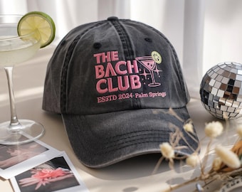 Sombrero bordado para despedida de soltera, recuerdo de fiesta de club social