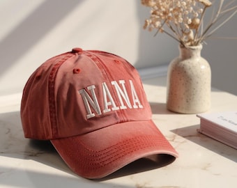 Bestickte Oma Mütze, Gigi, Mama, Nana, Baumwollmütze