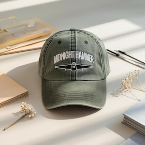 Embroidered Operation Midnight Hammer Hat, Patriotic Stealth Bomber Hat, USA Flag Military Hat, Air Force Veteran Gift, USA Independence Day