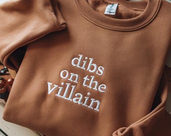 Embroidered Villain Era Sweatshirt, Dark Romance Tee, Fantasy Reader Shirt