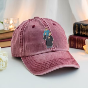 Embroidered Custom Portrait Dad Washed Hat Using Photo, Father&#39;s Day Gift For Dad, Custom Dad Photo Hat Gift For Him, Dad Est Embroidery Hat
