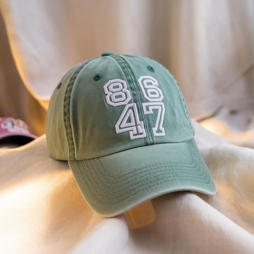 Embroidered 8647 Subtle Anti Trump Washed Hat, F*ck Trump Hat, 8647 Hat, Trump Sucks Hat, Anti Maga Hat, Anti Trump Gift, Dump Trump