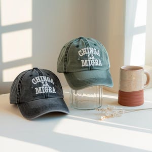 Embroidered Chinga La Migra Hat, Chinga La Migra Cap, Abolish Ice Political Hat DACA Hat Liberal Hat Immigrant Rights Hat Social Justice Hat