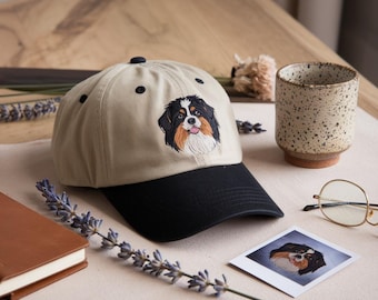 Custom Embroidered Pet Photo Hat, Personalized Dog/Cat Cap
