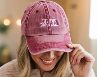 Gorra bordada con la frase "Hit the Dang Ball", gorra de béisbol moderna