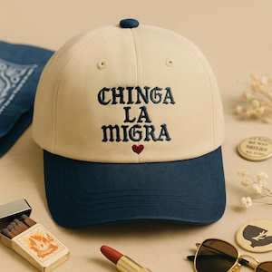 Embroidered Chinga La Migra Hat, Chinga La Migra Cap, Abolish Ice Political Hat DACA Hat Liberal Hat Immigrant Rights Hat Social Justice Hat
