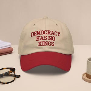 Embroidered No Kings Hat, No Kings In America Hat, Patriotic Cap, Protest Hat, Political Hat, Pro Democracy, Anti Trump Hat, Democracy Hat