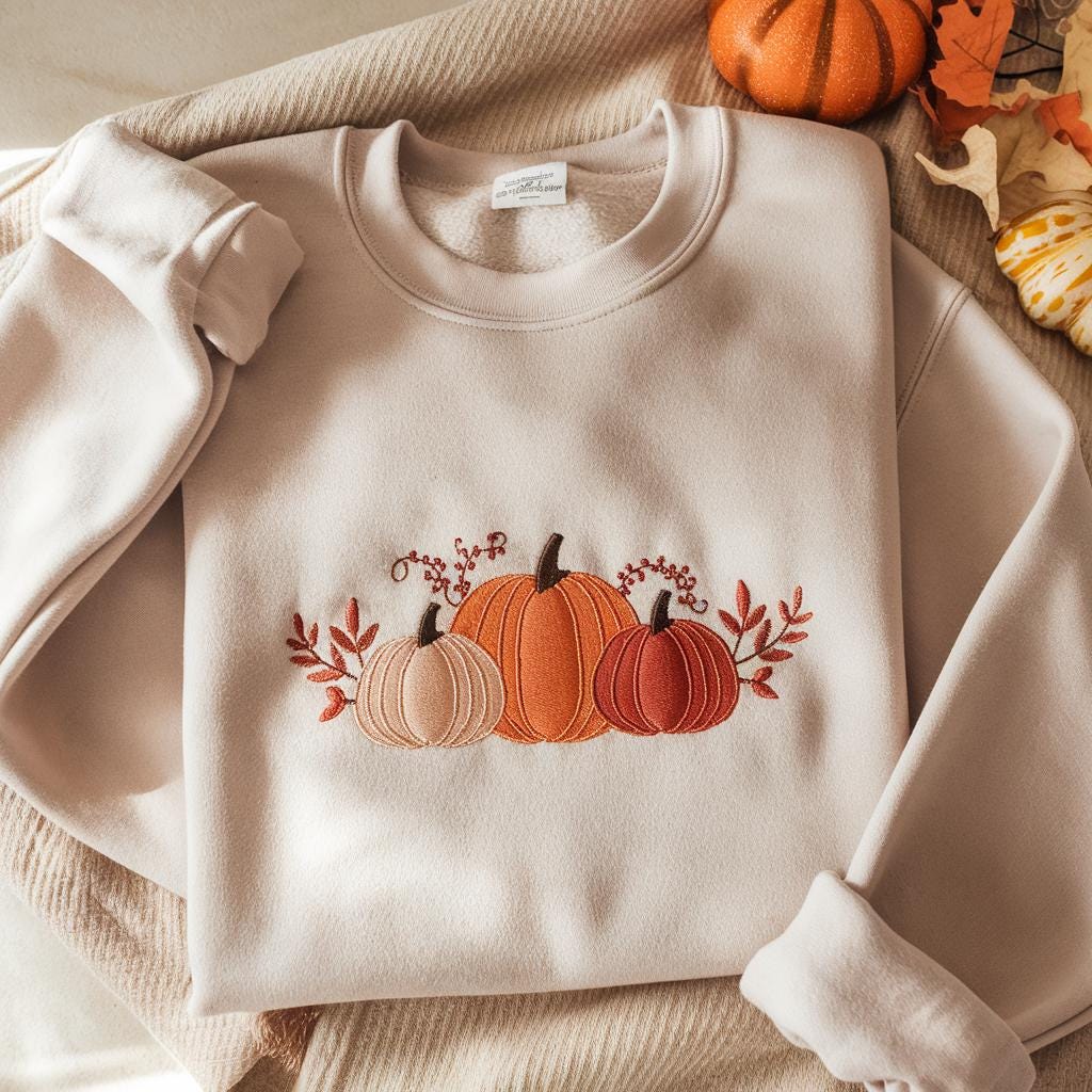 Pull Gris Fille 10 Ans Avec Patch (Broderie) Citrouille - Occasion Très Bon état