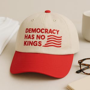 Embroidered No Kings Hat, No Kings In America Hat, Patriotic Cap, Protest Hat, Political Hat, Pro Democracy, Anti Trump Hat, Democracy Hat