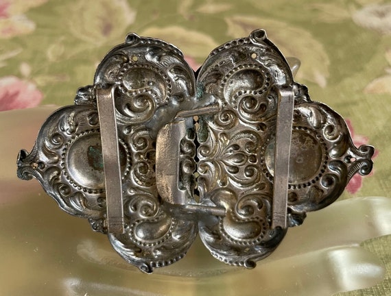 Art Nouveau Peking Glass Beaded Buckle - image 2
