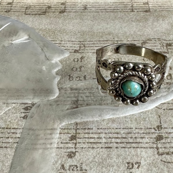 Vintage Fred Harvey Era Turquoise Ring