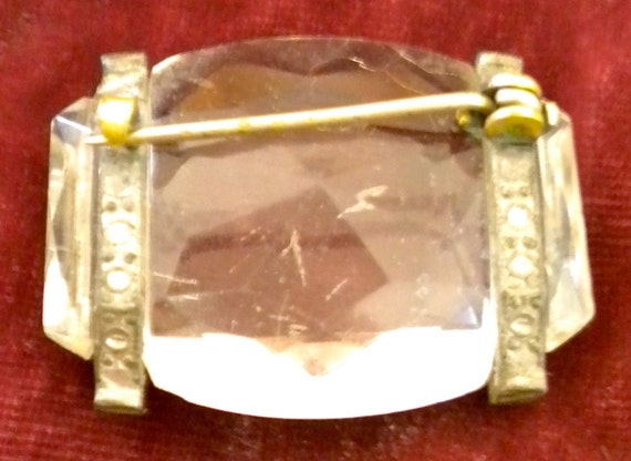 Elegant Art Deco Crystal and Rhinestone Pin - image 2