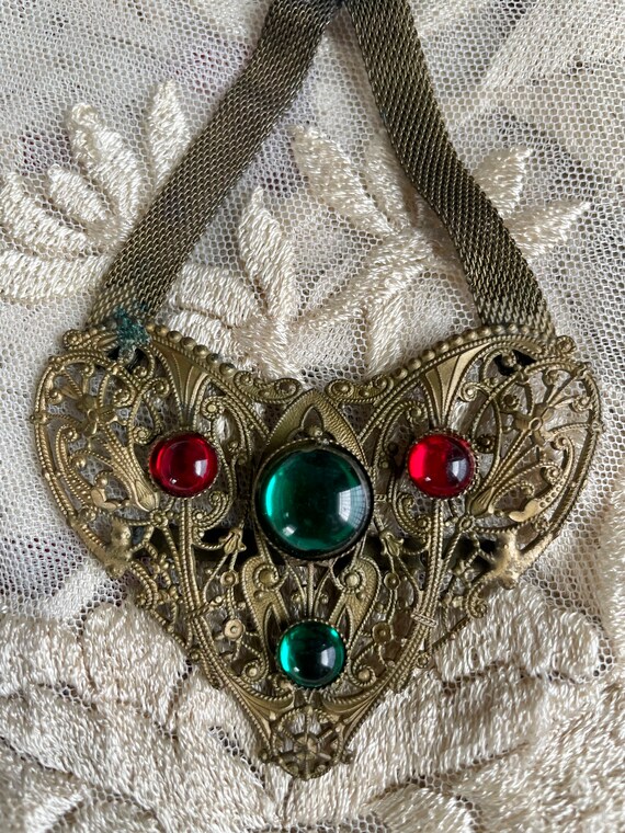 Art Nouveau Brass Filigree Buckle - image 3