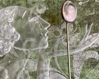Victorian Sterling Blister Mother of Pearl Stickpin
