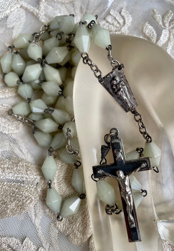 Sage Green Beaded Rosary