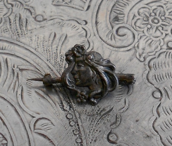 Art Nouveau Lady Pin - image 1