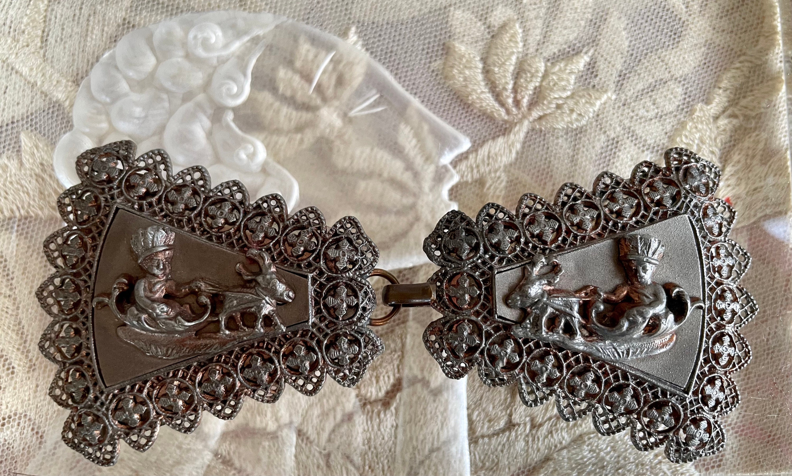OOAK Handmade Belt Statement Sculptural Wearable Art Nouveau Fits Waists 25\
