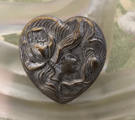 Art Nouveau Lady Pin - image 1