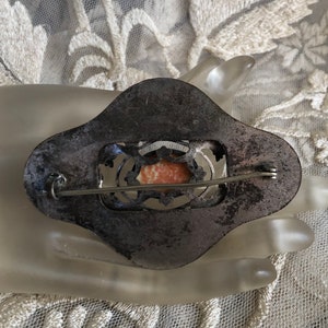 Art Nouveau Coral Sash Pin image 2