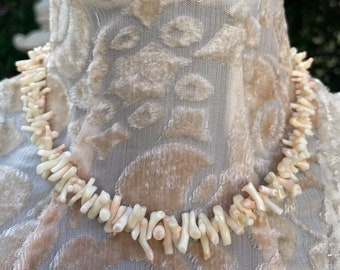 1940's Angel Skin Coral Necklace