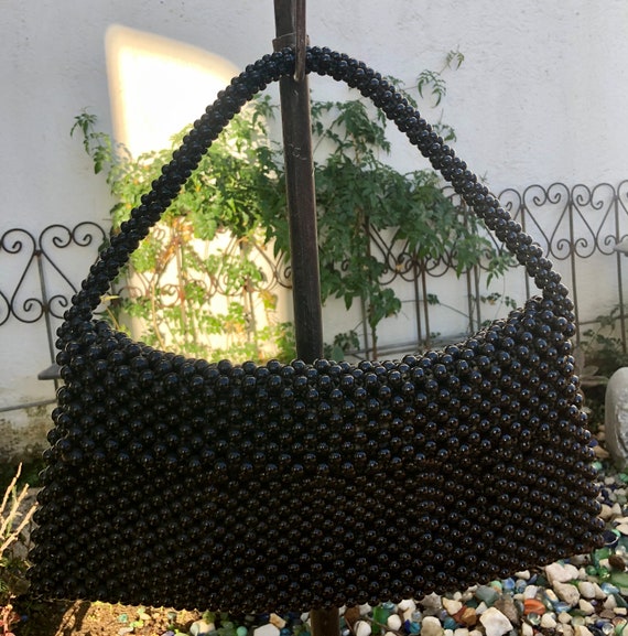 1950's Josef Black Beaded Purse