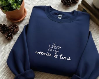 Embroidery Design File: Weenies And Tinis Dachshund Embroidery, Bachelorette Party, Cocktail Wiener Dog Gift For Her, Matching Bridesmaid.