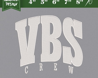Embroidery Design File: VBS Crew Embroidery, Vacation Bible School, Church Camp, Christian, Summer Camp, VBS, Religious, Faith Embroidery.