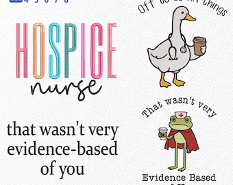 Embroidery Design File: Frog Nurse Educator Embroidery, Hospice Nurse, Nursing Professor, Registered Nurse Appreciation Week, RN Things.
