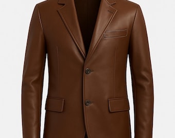 Handgemachte echt Leder Blazer für Unisex