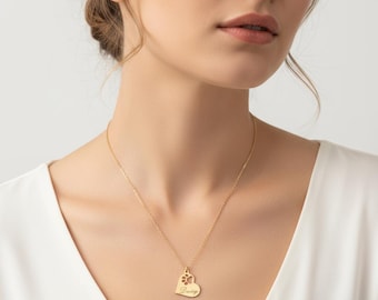 Gepersonaliseerde hartketting met pootafdruk