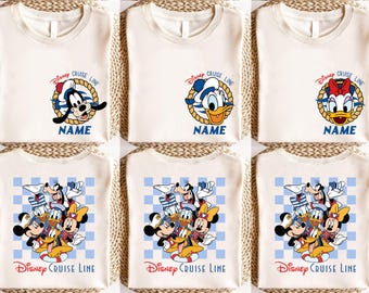 Custom Disney Mickey And Friends Cruise Line Shirt, Personalized Family Matching Tee, Disney Cruise Vacation T-shirt, Disney Cruise Trip