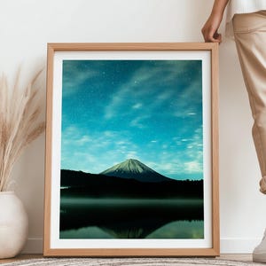 Mt Fuji Print, Mt Fuji Poster, Japanese Wall Art, Japan Photography, Nature Art Print, Portrait Landscape Photo by James Emmett