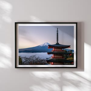 Mt Fuji Print, Mt Fuji Poster, Mountain Wall Art, Japan Landscape Photo, Poster Print, Japanese Print, Portrait Nature Print by James Emmett