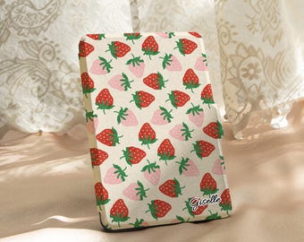Strawberries Personalization Kindle Case, All New Kindle 12th Gen 2024 Case, Kindle 10th/11th Cover, Kindle Oasis Case Kobo/Fire HD Case