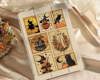 Halloween Collage iPad 2025 (A16) 11/10th Case, iPad Pro 11" 12.9'' 13'' Case, iPad Air 7/6/5 Case, iPad mini 6/7 Case, iPad Case With Pen