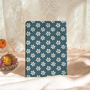 Cute Blue Flower Personalization Kindle Case, All New Kindle 12th Gen 2024 Case, Kindle 10th/11th Cover, Kindle Oasis Case Kobo/Fire HD Case