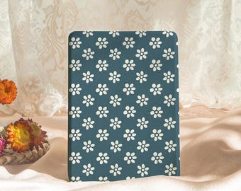 Cute Blue Flower Personalization Kindle Case, All New Kindle 12th Gen 2024 Case, Kindle 10th/11th Cover, Kindle Oasis Case Kobo/Fire HD Case